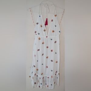 RAGA White Floral Tassel Maxi Dress